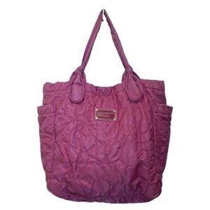 Marc by Marc Jacobs Fuchsia Pink Nylon Tate Tote Quilted Shopper Bag